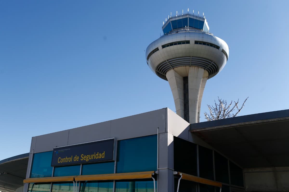 Aeropuerto de Barajas, vistas de torre de control, torre norte, control de seguridad. Europa Press.