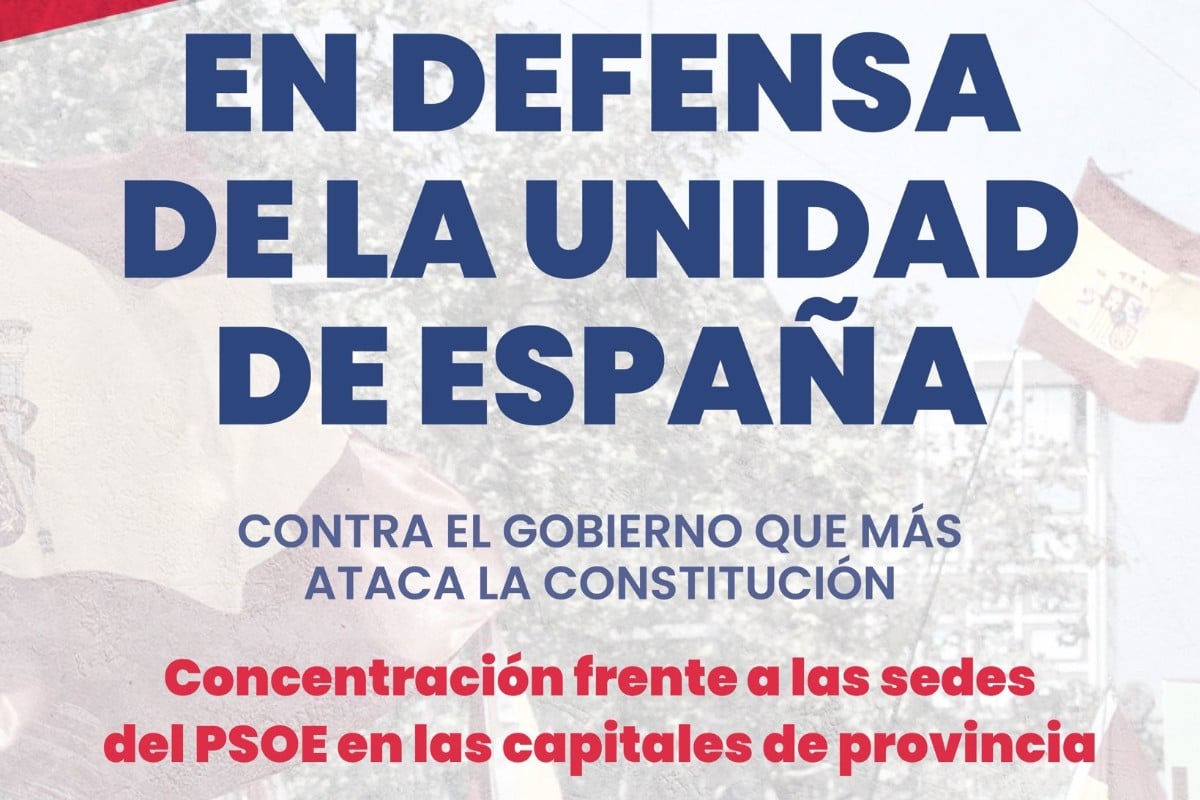 DENAES se manifiesta este miércoles en Ferraz y las sedes del PSOE del resto de capitales de provincia con apoyo de VOX