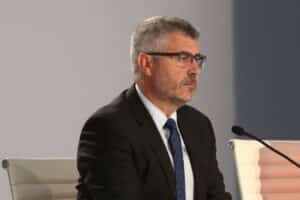 Rueda de prensa del ex secretario de Estado de Comunicación, Miguel Ángel Oliver.