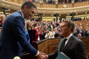 Sánchez y Feijoo. Europa Press.