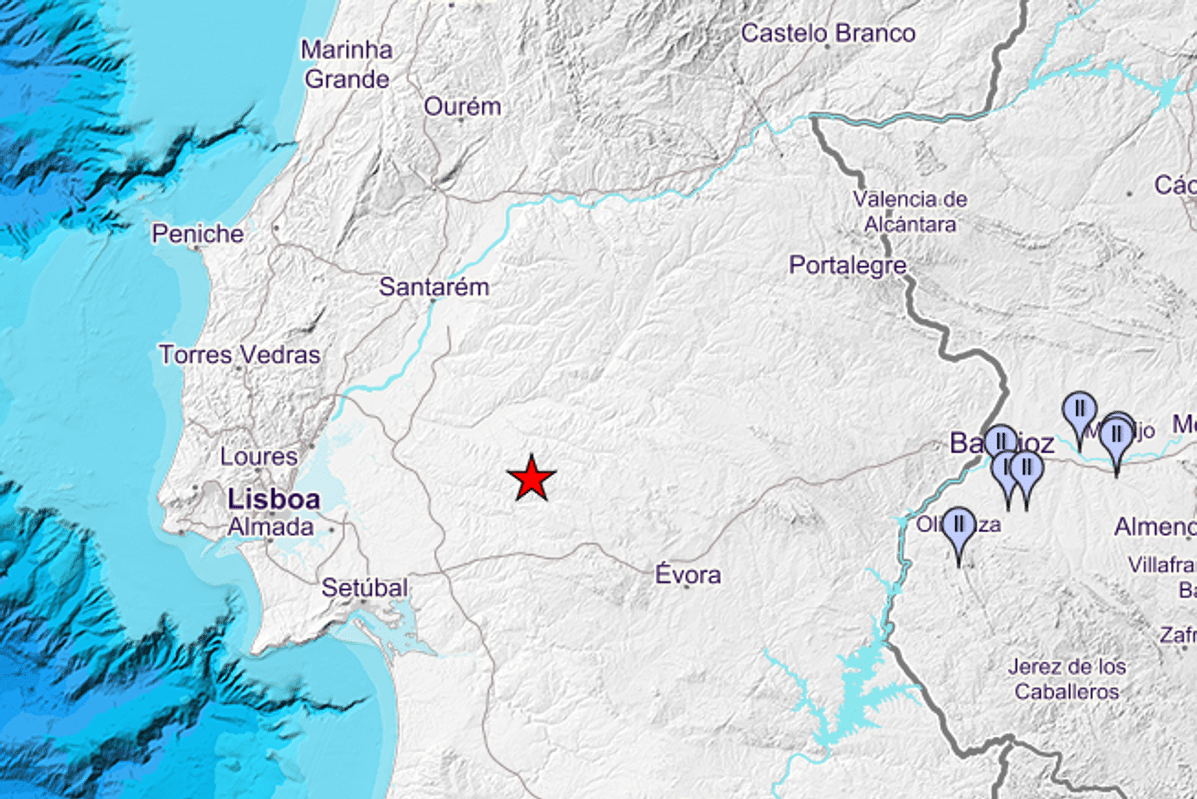 Se siente en Extremadura un terremoto de magnitud 4 registrado en Portugal