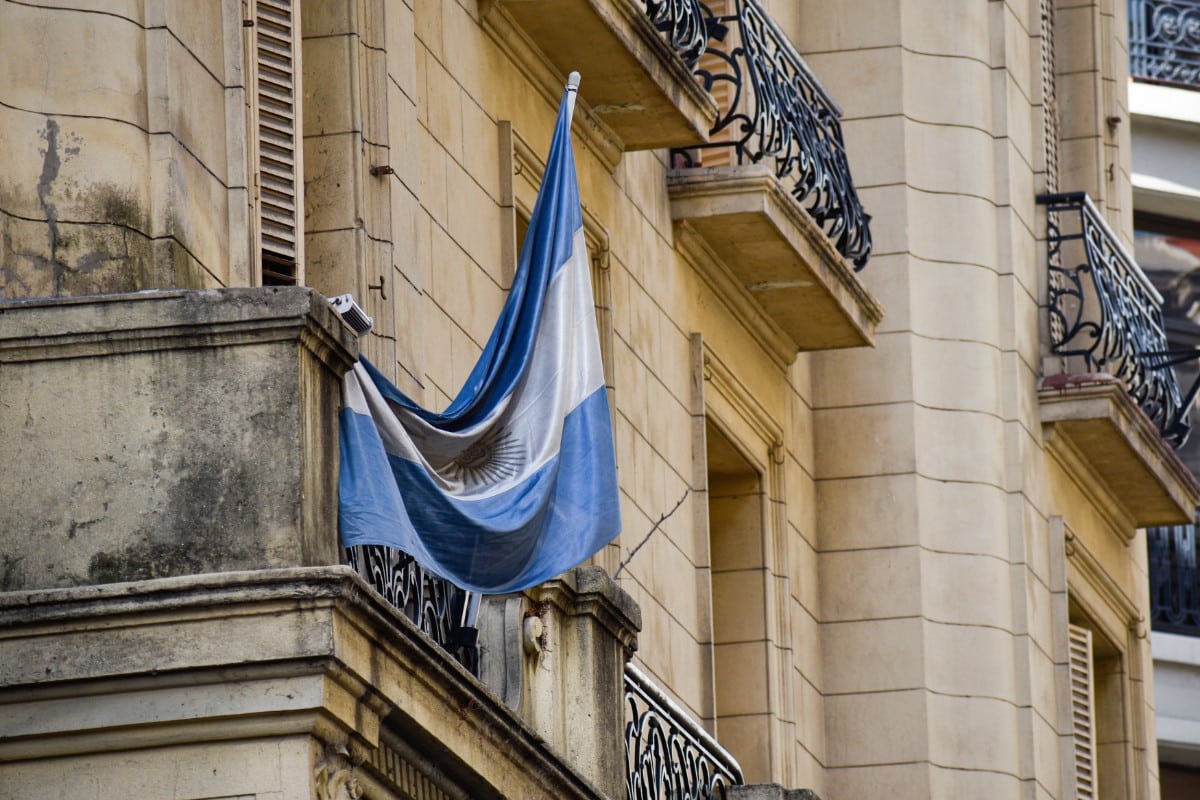Bandera de Argentina en Buenos Aires, Argentina. Europa Press.