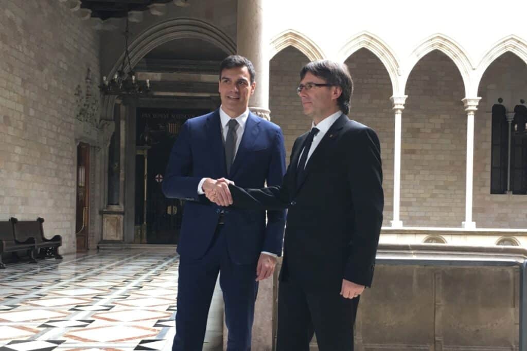 Sánchez y Puigdemont en una imagen de archivo. Europa Press.