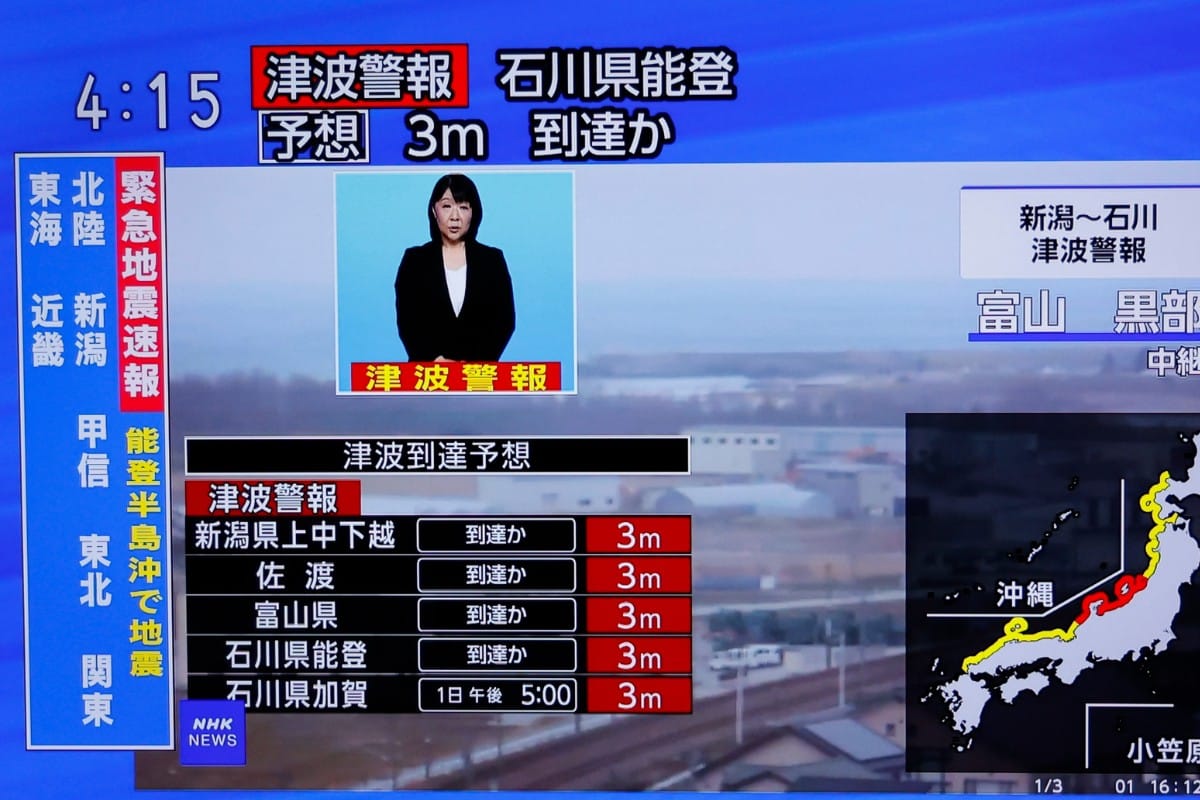 El Gobierno de Japón actualiza el balance de víctimas por el terremoto de Año Nuevo: 94 muertos y más de 200 desaparecidos