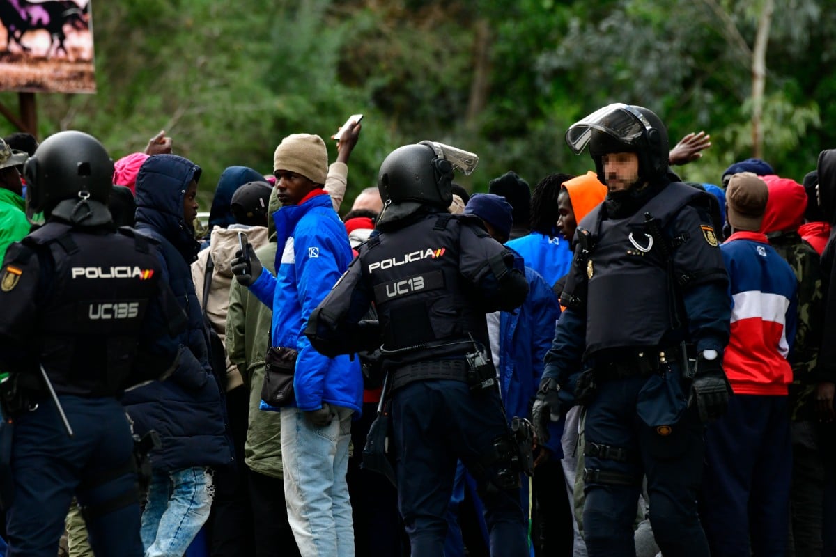 Inmigrantes ilegales del CETI de Ceuta. Europa Press.