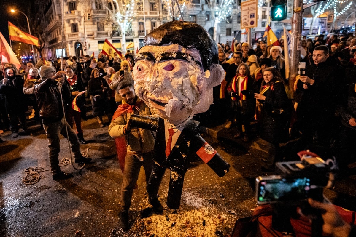 Piñata de Sánchez. Europa Press.