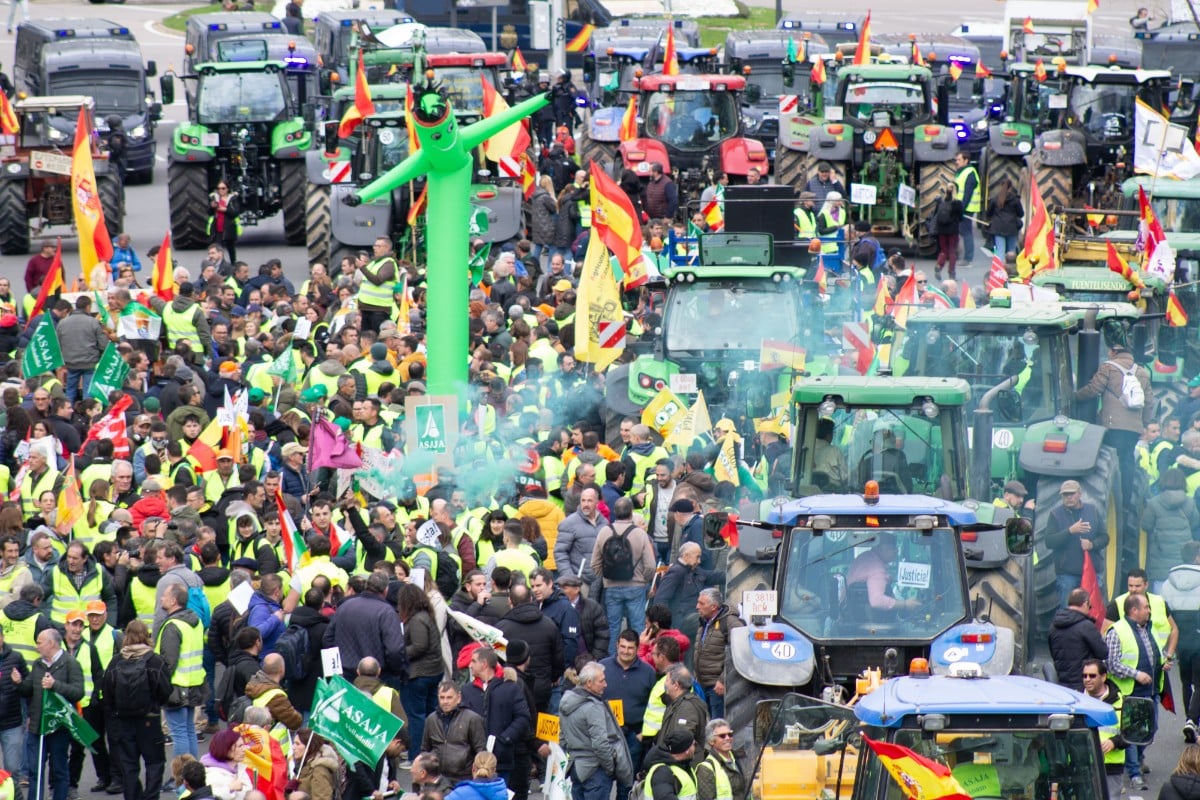 Agricultores y ganaderos vuelven a tomar Madrid contra la PAC y el Pacto Verde