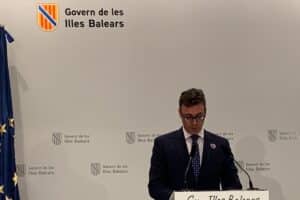 Baleares quiere seguir personado en el Caso Koldo. Imagen del portavoz del Govern, Antoni Costa, en rueda de prensa. Europa Press.