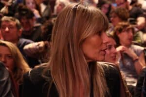 Begoña Gómez en un acto propalestino. El miércoles dirigirá una mesa de captación de Fondos de un máster de la Complutense. Europa Press.