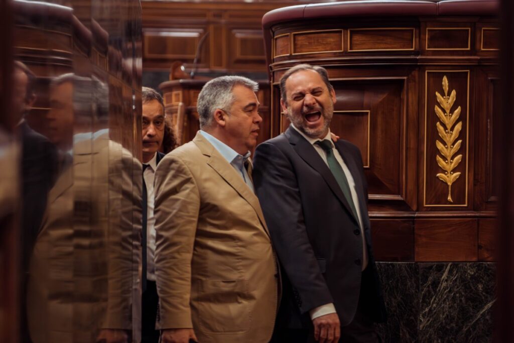 José Luis Ábalos con Santos Cerdán en una imagen de archivo. Europa Press.