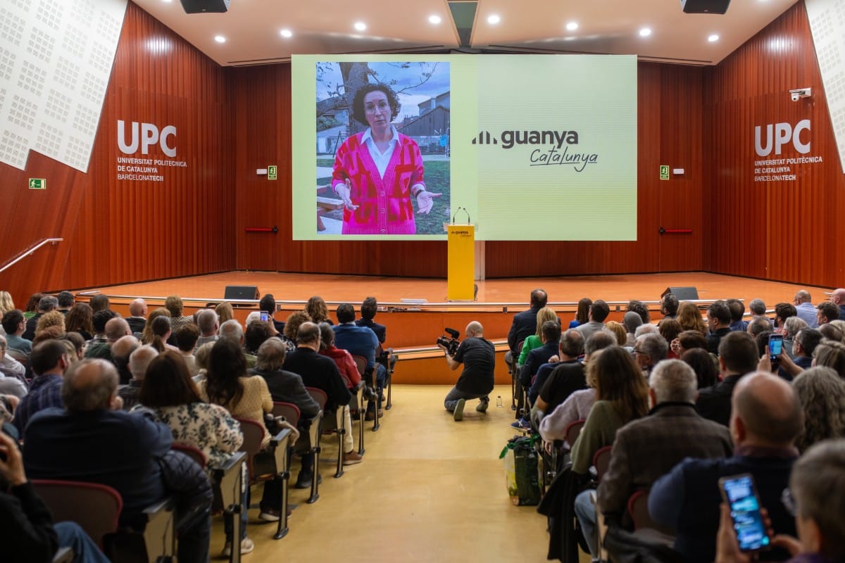 Marta Rovira anuncia que tras la amnistía vendrá el referéndum en un acto de la Universidad Politécnica de Barcelona. Europa Press.
