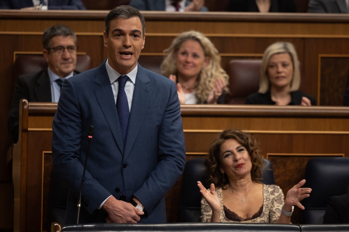 Preocupación en Moncloa por un posible adelanto de las elecciones catalanas. Imagen de Pedro Sánchez este miércoles en el Congreso. Europa Press.
