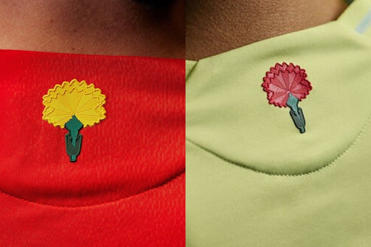 La selección española llevará un clavel en la camiseta con la que competirá en la Eurocopa