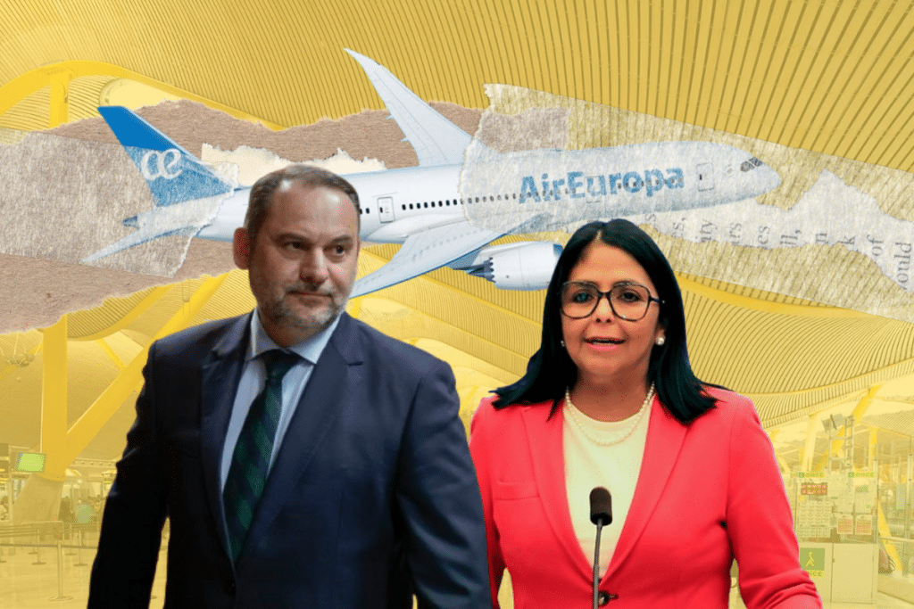 Delcy Rodríguez junto a José Luis Ábalos.