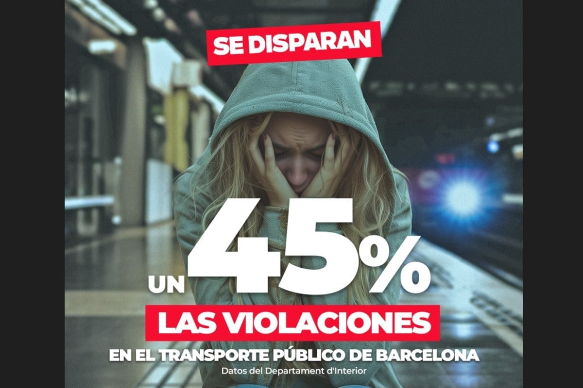 Censuran la campaña de VOX en el Metro de Barcelona que denuncia el aumento de las violaciones en el transporte público