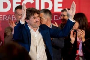 El secretario general del PSE-EE, Eneko Andueza, exige mucha más presencia de los socialistas en el Gobierno vasco junto al PNV. Europa Press.