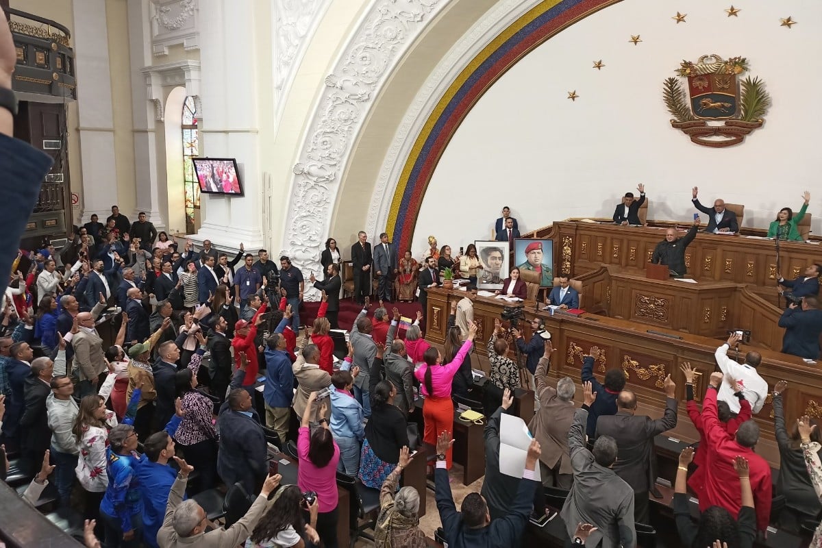 El chavismo presenta un proyecto de ley «contra el fascismo» ante el Parlamento venezolano