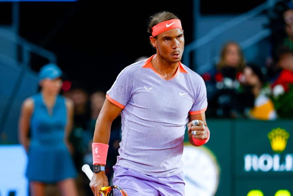Rafa Nadal recupera su pegada y vence a De Miñaur para enfrentarse a Cachín en Madrid. Europa Press.