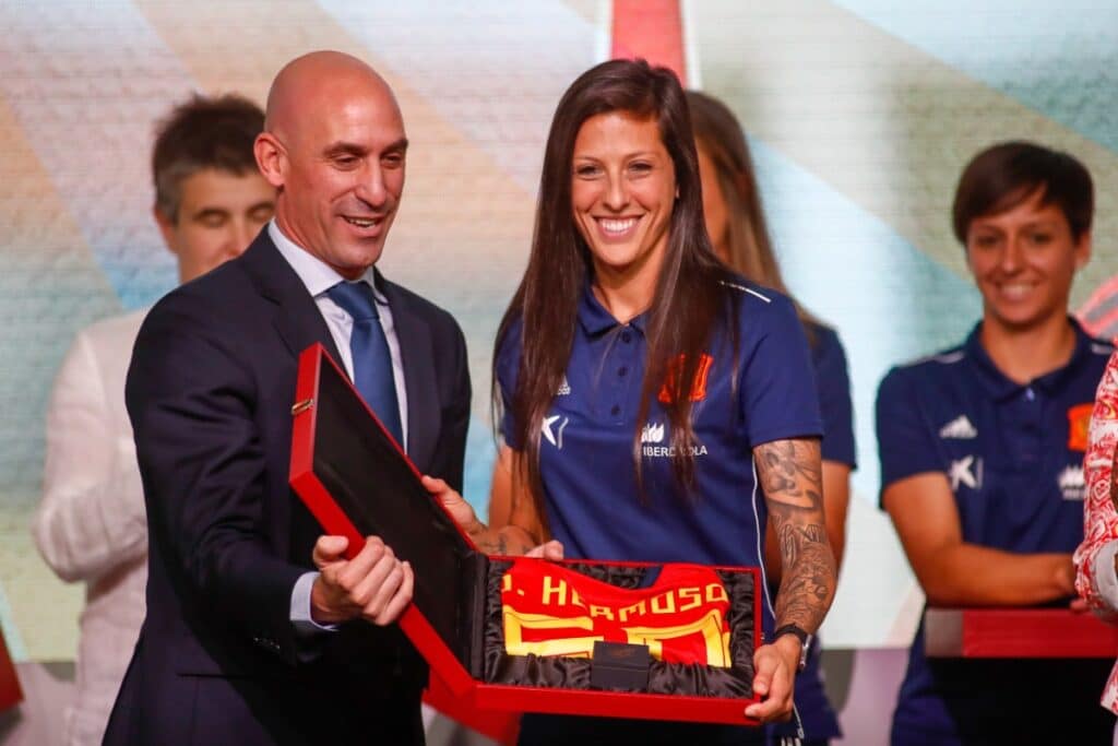 Rubiales insiste en defender su inocencia por el beso a Hermoso. Imagen, Europa Press.