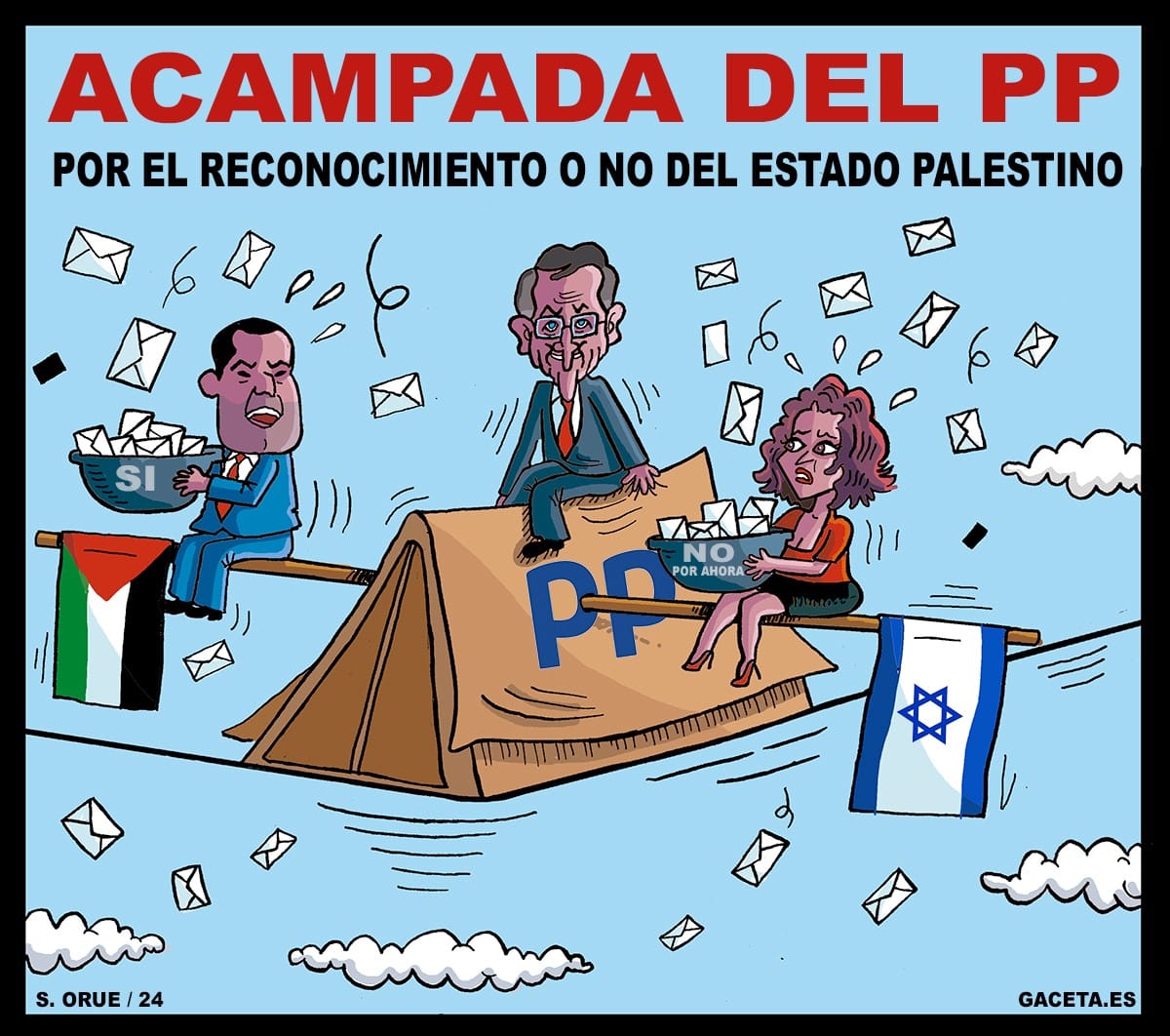 El PP, centro centrado también con el Estado palestino