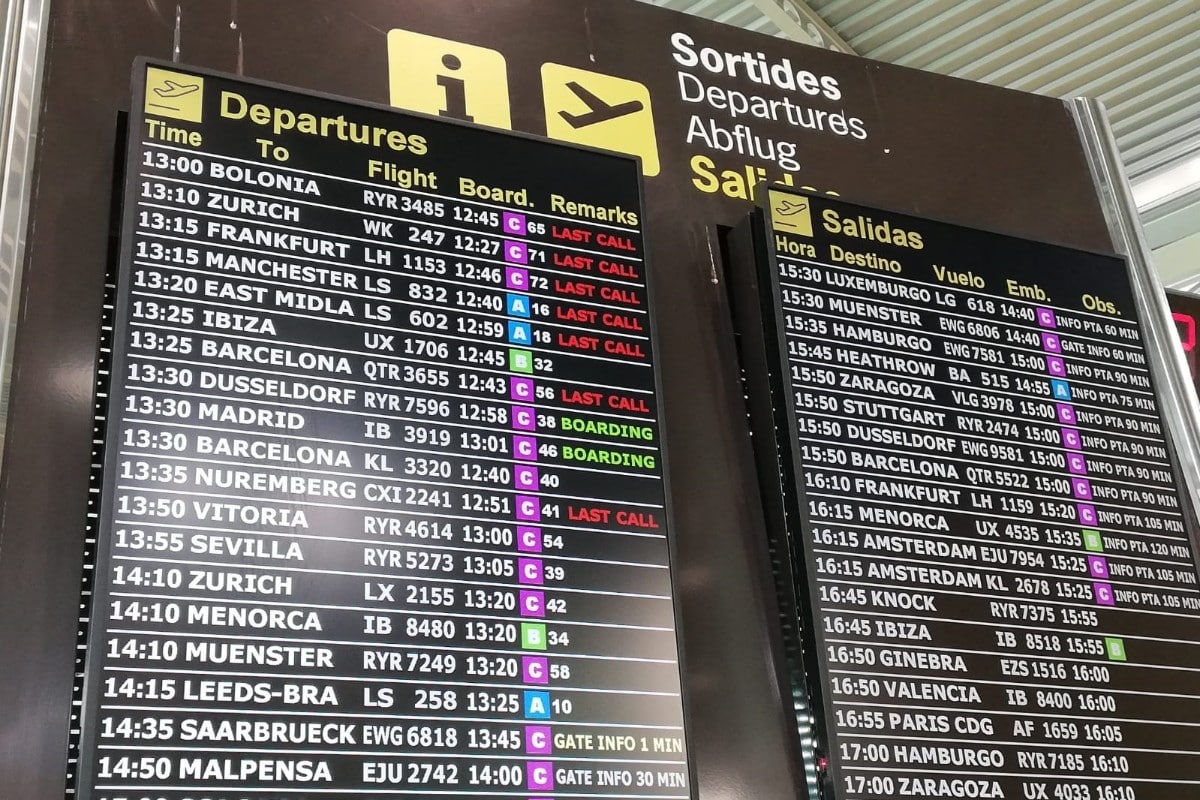 Las reservas en vuelos internacionales hacia España para julio superan los 12 millones