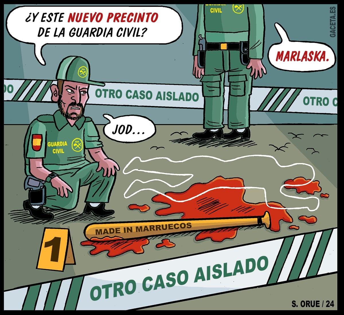 Otro caso aislado, éste con bate de béisbol