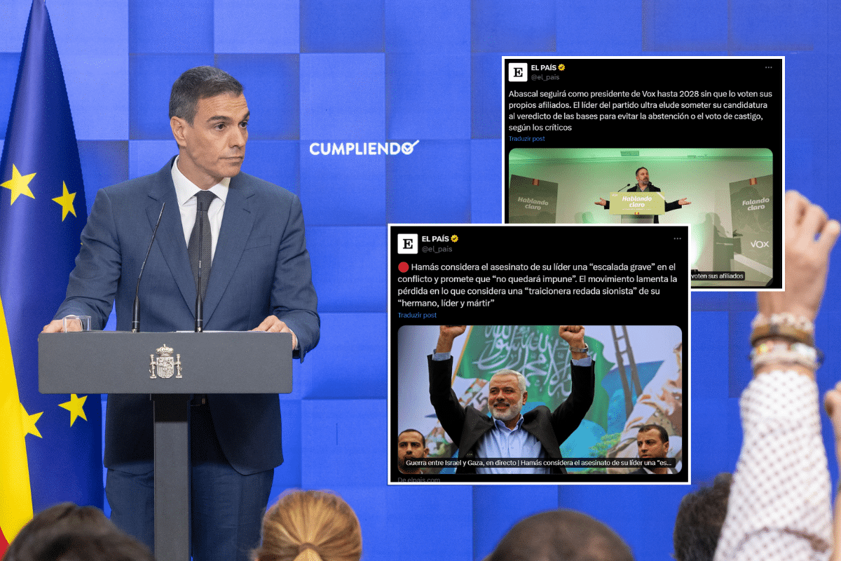 El País se refiere a Hamás como «movimiento» mientras califica a VOX como «partido ultra»