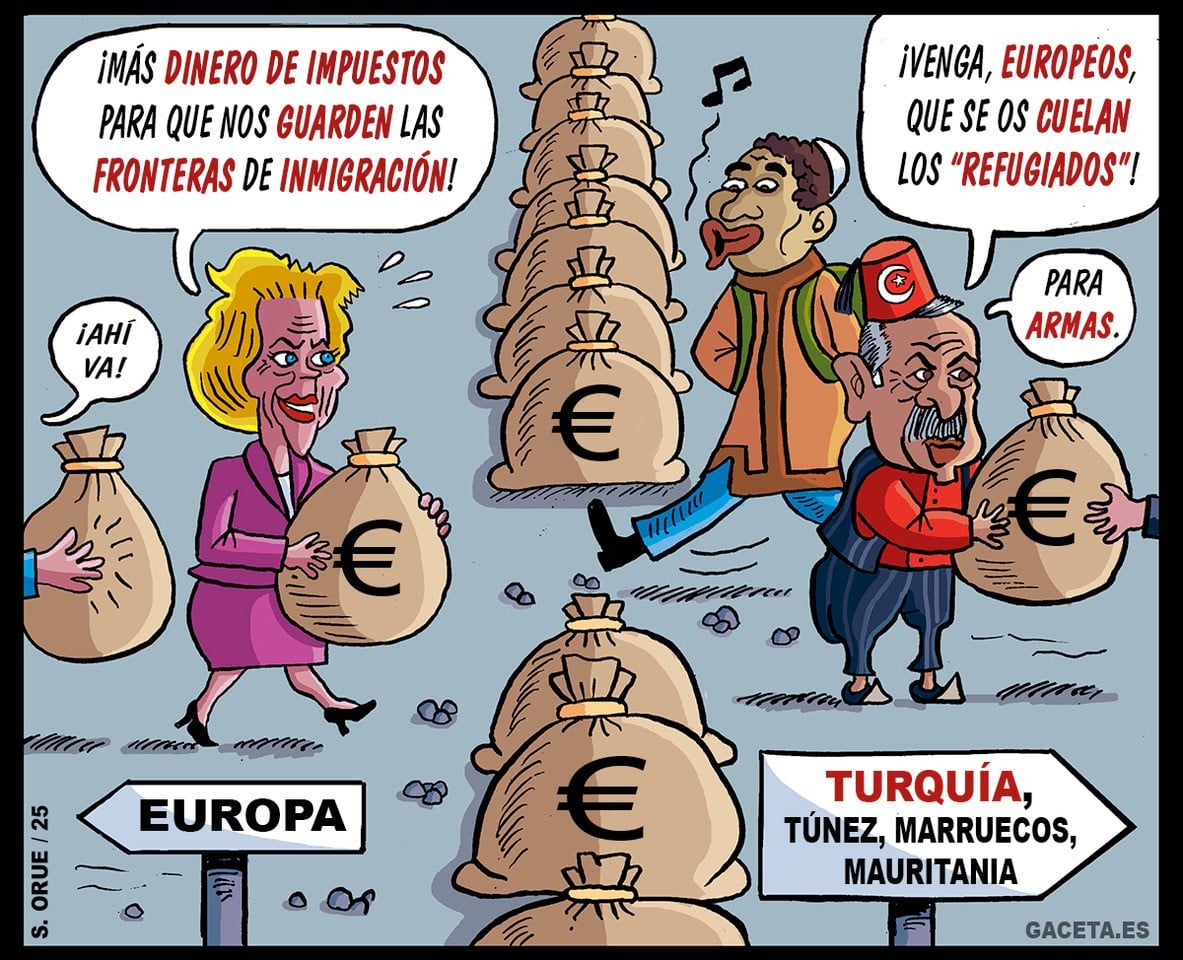 Bruselas regala otros 4.000 millones «para contener la inmigración ilegal» a Turquía, Túnez, Marruecos y Mauritania