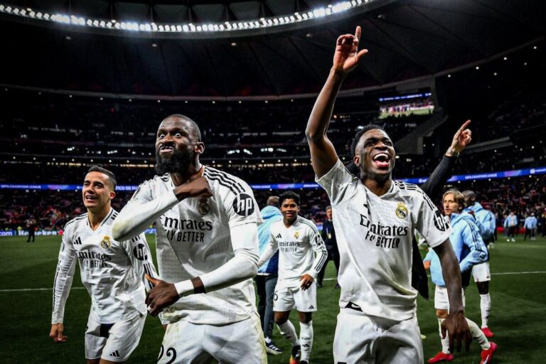 La UEFA abre investigación a Rüdiger, Mbappé, Ceballos y Vinicius por su celebración en el Metropolitano