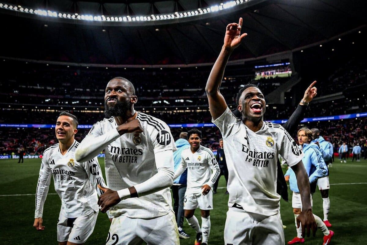 La UEFA abre investigación a Rüdiger, Mbappé, Ceballos y Vinicius por su celebración en el Metropolitano