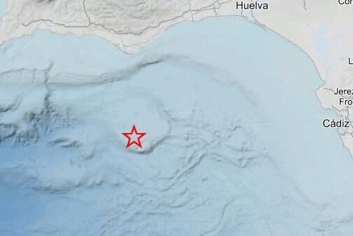 Registrado un terremoto de magnitud 4,3 con epicentro en aguas del Golfo de Cádiz