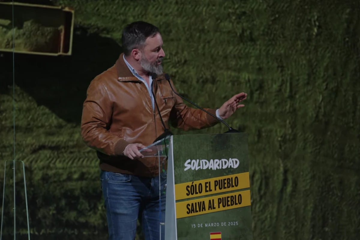 Santiago Abascal, en el acto de Solidaridad: «Las grandes amenazas para los trabajadores españoles son el Pacto Verde y el Pacto Migratorio impuestos por PP y PSOE»