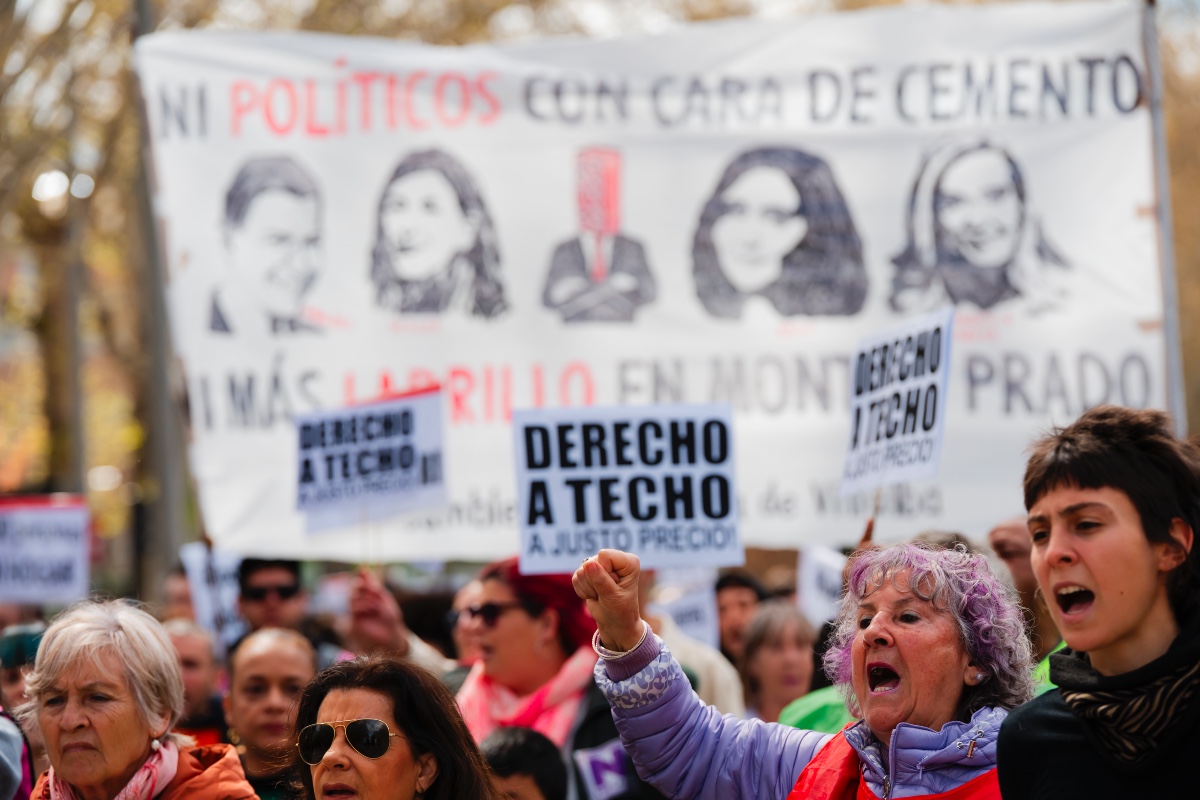 Miles de personas se manifiestan en Madrid contra «el negocio de la vivienda» y a favor de una huelga de alquileres