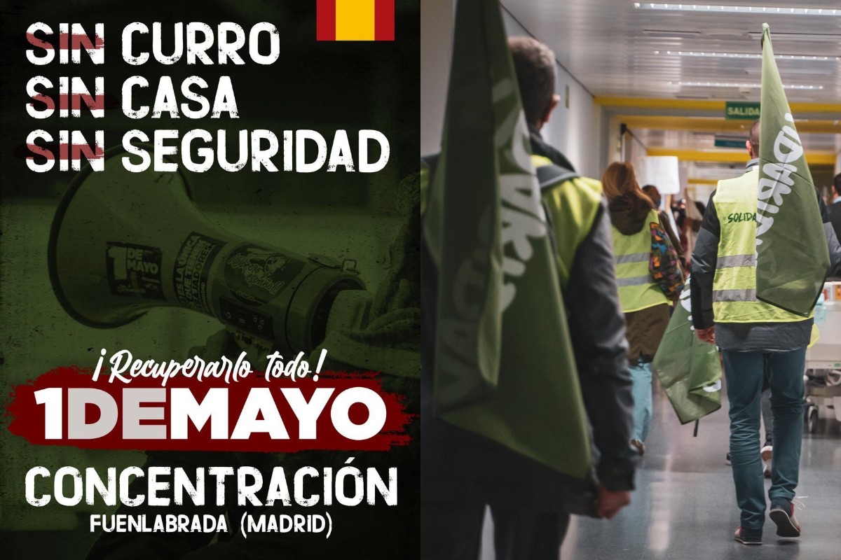 El sindicato Solidaridad se concentrará el 1 de Mayo en Fuenlabrada: «Es hora de recuperarlo todo»