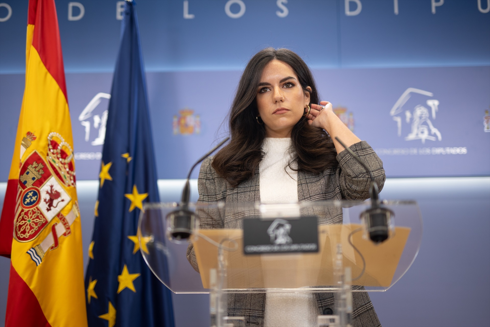 VOX denuncia que el Gobierno «instrumentaliza» las instituciones al retirar la lona que recuerda la corrupción de Sánchez: «Es una cacicada»
