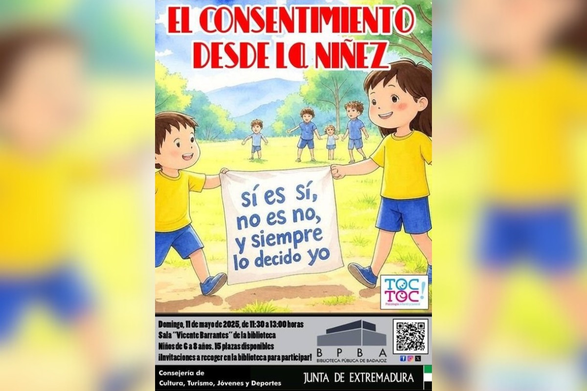 La Junta de Extremadura (PP) organiza un taller para niños de 6 a 8 años sobre consentimiento sexual: «Sí es sí, no es no, y siempre lo decido yo»