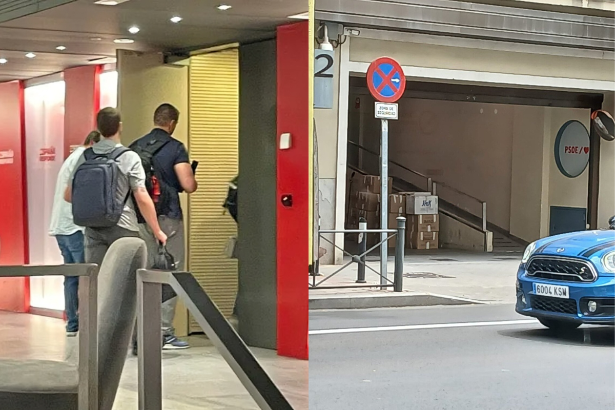 La UCO registra la sede del PSOE en Ferraz por sus escándalos de corrupción un día después de que un camión se llevase decenas de cajas precintadas