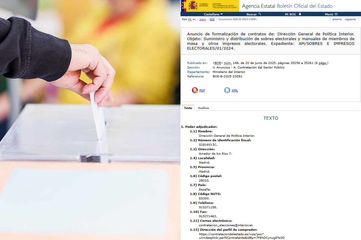 El BOE publica los contratos para el suministro de sobres y papeletas electorales pese a faltar dos años para las elecciones