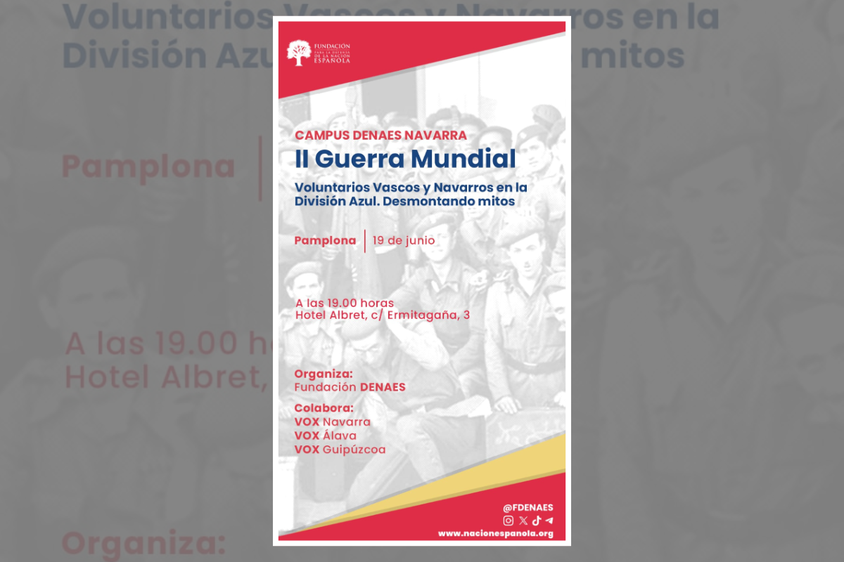 La Fundación DENAES organiza este jueves un campus en Navarra para desmontar los mitos sobre los voluntarios vascos y navarros en la División Azul