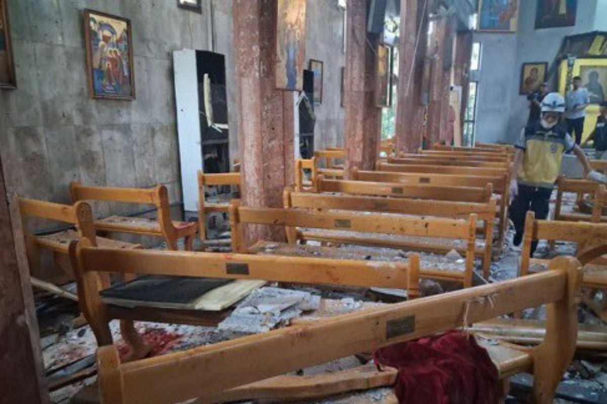 Un grupo yihadista reclama la autoría del atentado contra la Iglesia de San Elías en Damasco (Siria)