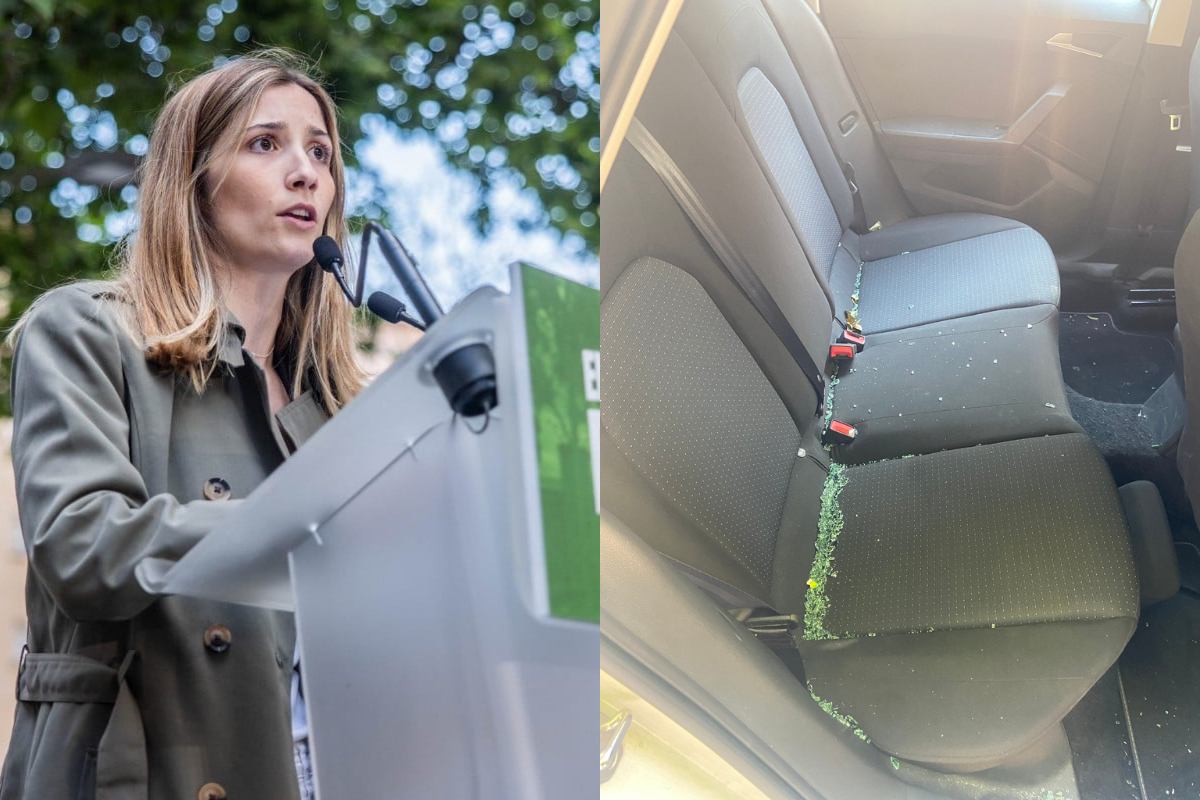 Inseguridad permanente en Barcelona: revientan la luna del coche de la diputada de VOX Júlia Calvet y le roban todo lo que tenía dentro