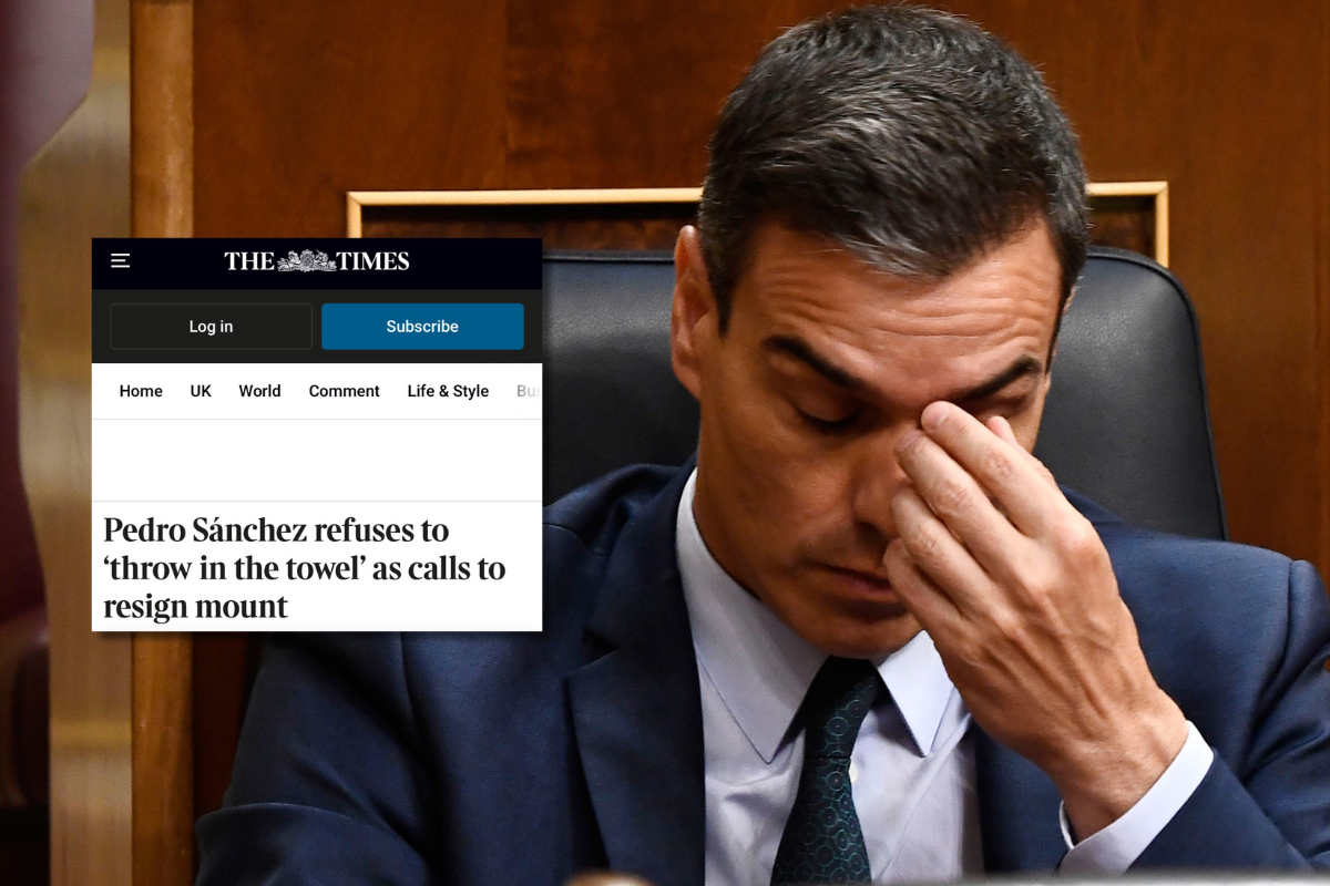 ‘The Times’ sentencia a Pedro Sánchez: le acusa de ser un político «arruinado» y menciona la imputación de su entorno más cercano por «organización criminal»