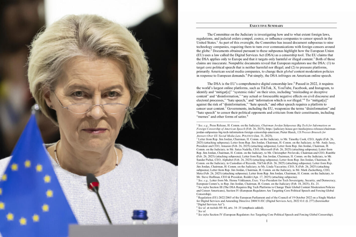 Un informe de la Cámara de Representantes de EEUU desvela que Bruselas está usando la Ley de Servicios Digitales para censurar la libertad de expresión