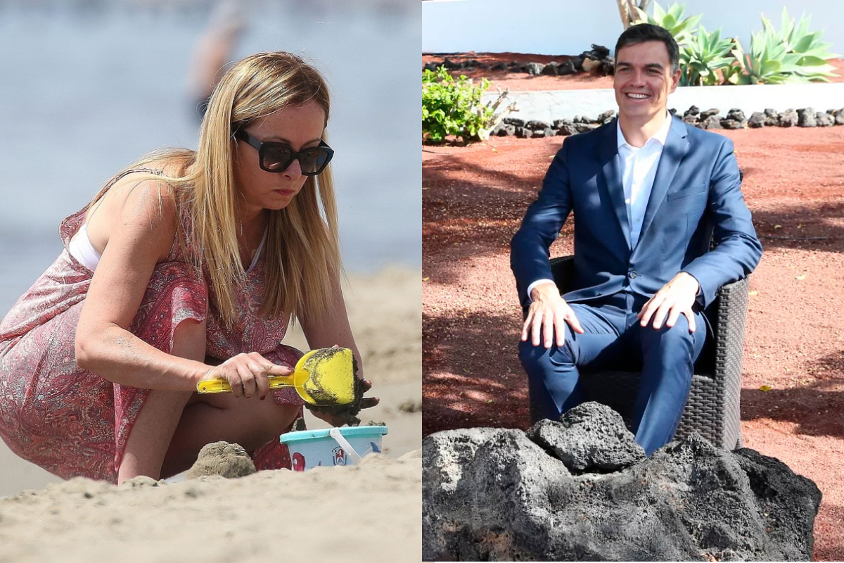 Sánchez paga sus vacaciones con dinero público y prohíbe navegar en los alrededores mientras Meloni descansa en privado y lo sufraga con su salario