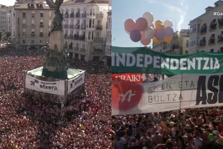 La alcaldesa socialista de Vitoria vuelve a permitir carteles a favor de los presos etarras en el inicio de las fiestas de la Virgen Blanca: «Es absolutamente repugnante y deleznable»