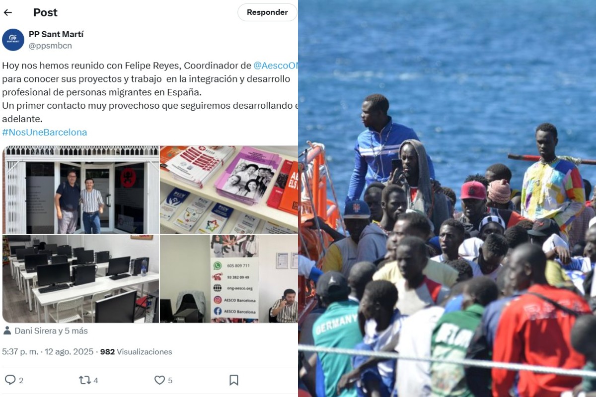 El PP de Barcelona se reúne con la ONG que apoya la regularización masiva de todos los inmigrantes ilegales que han llegado a España