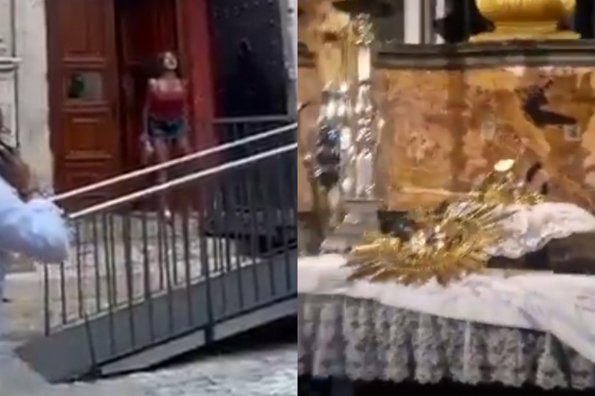 Un «trans» extranjero asalta el altar de la capilla de adoración eucarística perpetua de Valencia y rompe la custodia