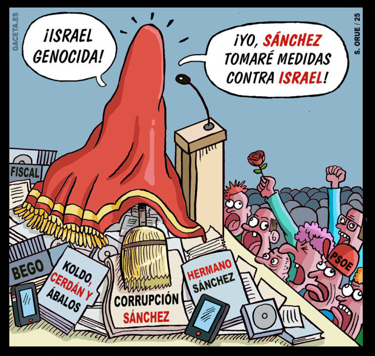Sánchez trata de tapar con sus ataques a Israel las tramas de corrupción que le rodean