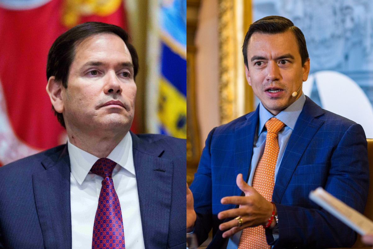 Noboa recibirá este jueves a Marco Rubio en Quito para tratar asuntos sobre seguridad e inmigración ilegal