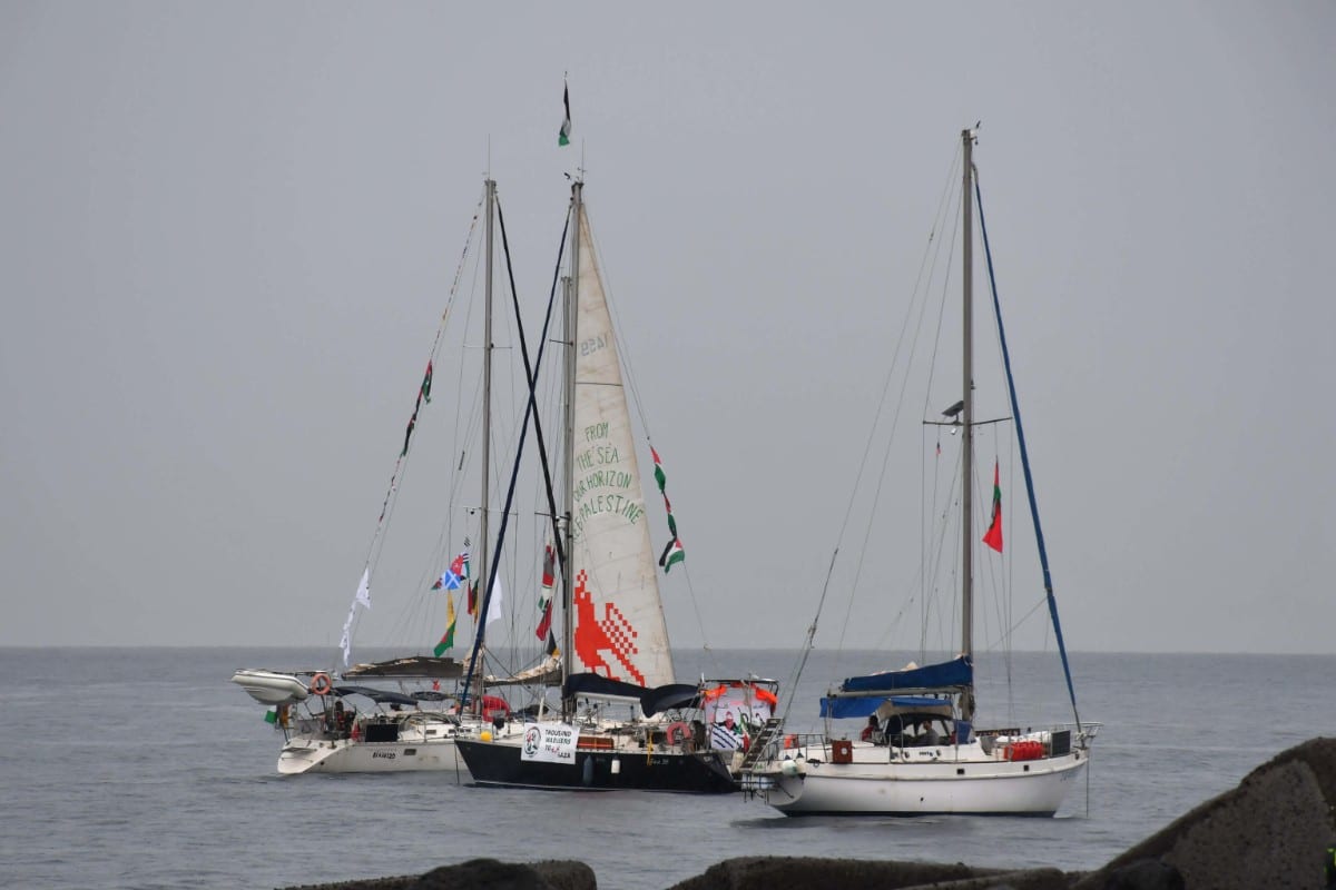 La flotilla proHamás declara el estado de «alerta máxima» y advierte de «posibles incidentes en las próximas horas»